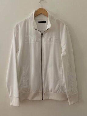 French Connection Men's White Zip Jacket